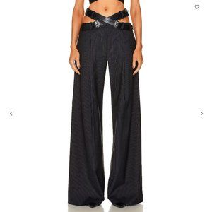 MONSE Crisscross Pinstripe Trousers
